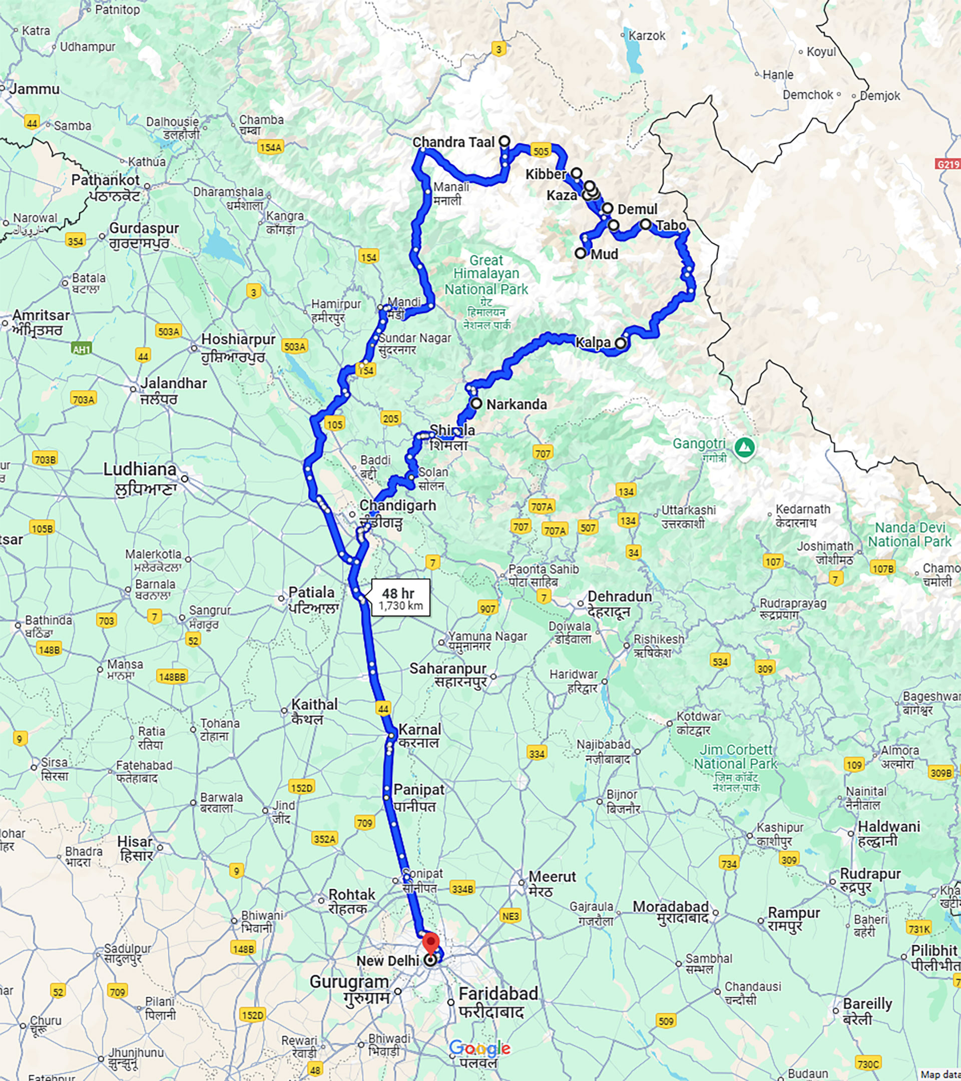 Spellbound Spiti Map